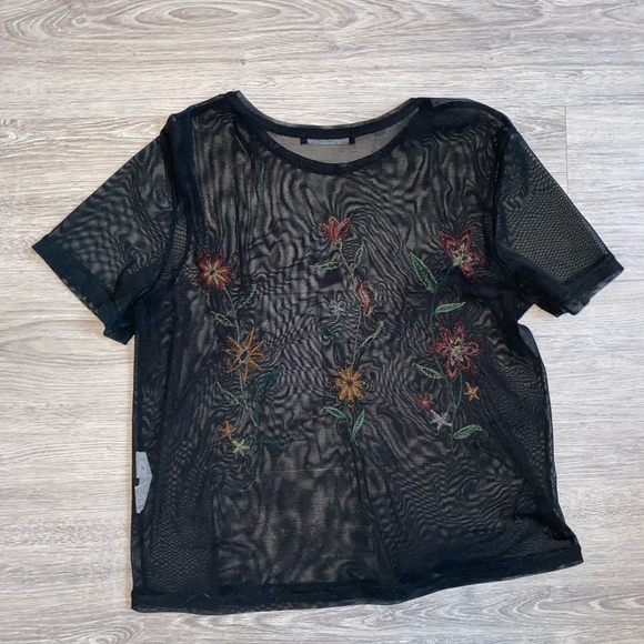 Embroidered mesh top from ZARA - Picture 3 of 4